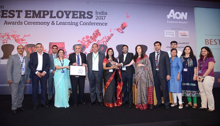 Schneider Electric India bags the prestigious Aon Best Employers India 2017 award